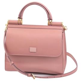 Dolce & Gabbana Sicily 58 Borsa a spalla in pelle rosa