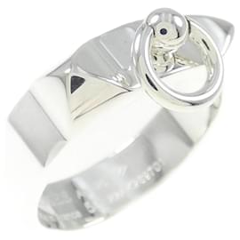 Hermes Collier de Chien Silver Band Ring - Hermès