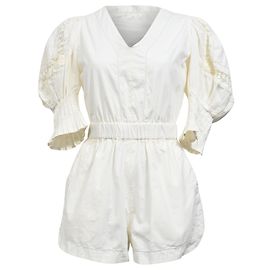 Roseanna Sea Thora Fadenpull-Overall aus cremefarbener Baumwolle