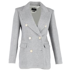 Blazer cruzado de lana gris Isabel Marant Eleyani