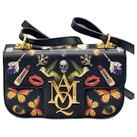 Borsa a tracolla Alexander McQueen Insignia nera in pelle - Alexander Mcqueen
