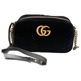 Borsa Gucci GG Marmont in velluto nero