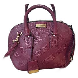 Borsa a mano Burberry Orchard in pelle Prune