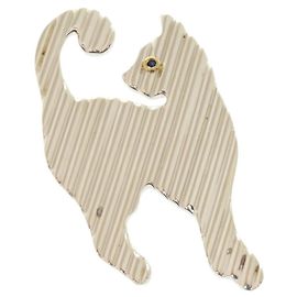 Tiffany & Co Spilla in argento e oro con motivo di gatto Tiffany