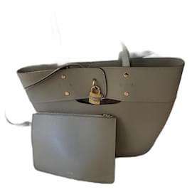 Borsa tote Chloé ABY in pelle taupe