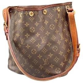 Borsa Louis Vuitton Petit Noe Monogram Canvas Marrone