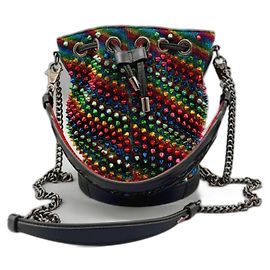 Borsa a mano Christian Louboutin Marie Jane in pelle con borchie