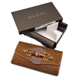 Gucci Geldbörse Braun Bambus