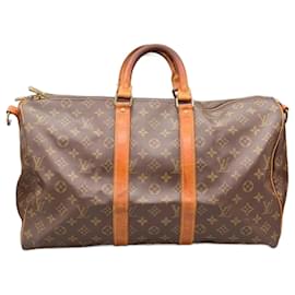 Borsa da viaggio Louis Vuitton Keepall 45 Marrone Pelle