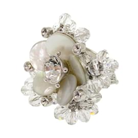 Silberner Ring mit Blumenmotiv von Christian Dior