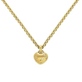 Collana in metallo dorato a forma di cuore Christian Dior