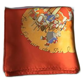 Sublimer Hermès Schal mit dem Titel 'Les triplés' in seiner Box - sehr selten und begehrt