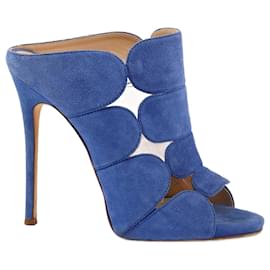 Sandali Mules Giuseppe Zanotti in Suede Blu