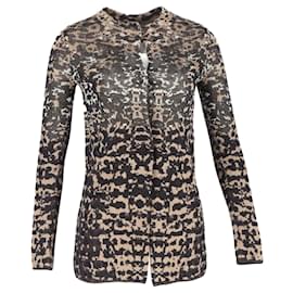 M Missoni bedruckter Cardigan aus schwarzer und goldener Baumwolle