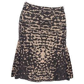 Falda de sirena impresa hasta la rodilla de Missoni en algodón negro y dorado