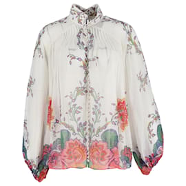 Blusa Blouson Lovestruck de Zimmermann en algodón crema
