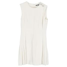 Vestido mini sin mangas Alexander McQueen en poliéster crema