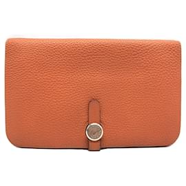 Pochette en cuir Taurillon Clémence Dogon GM d'Hermès