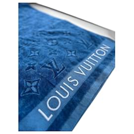 Toalla de playa Louis Vuitton Azul marino algodón
