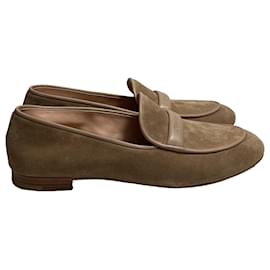Mocassini Maxime Logo Gianvito Rossi in suede marrone