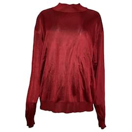 Alaïa Rollkragenpullover aus roter Viskose