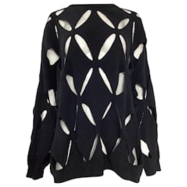 Valentino Cut-Out Pullover aus schwarzer Schurwolle - Valentino Garavani