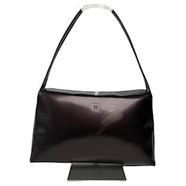 Borsa a mano in pelle verniciata viola Givenchy 4G