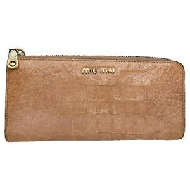 Miu Miu Pink Leather Wallet