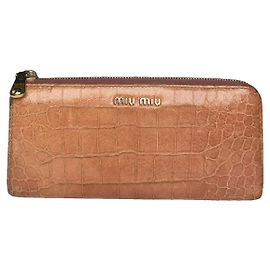 Miu Miu Orange Patent Leather Wallet