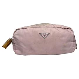 Clutch in poliestere rosa Re-edizione di Prada