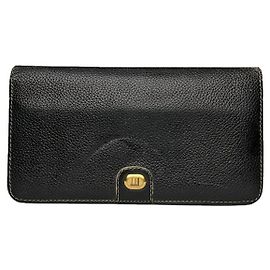 Borsa in pelle verniciata nera Alfred Dunhill