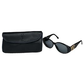 Gafas de sol de plástico negro Saint Laurent