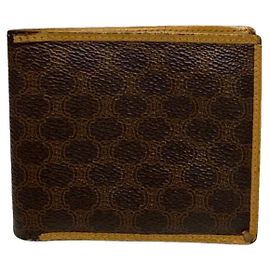 Céline Celine Triomphe Vintage Brown Leather Wallet