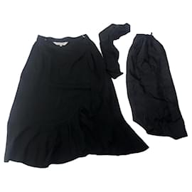 Falda de seda negra Dior