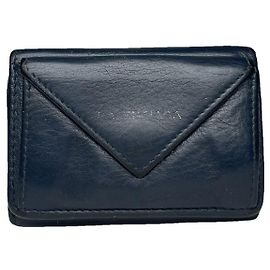 Borsa in pelle blu navy Balenciaga