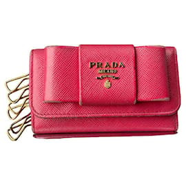 Borsa in pelle rosa Prada