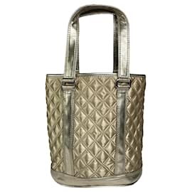 Bolso de mano de cuero dorado Marc by Marc Jacobs