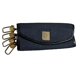 Sac en cuir bleu marine Dior Saddle