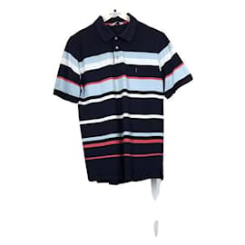 Polo en coton noir Yves Saint Laurent