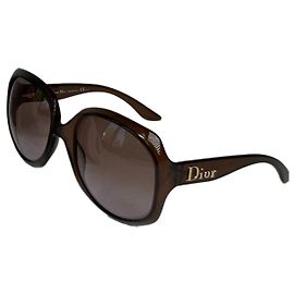 Occhiali da sole in plastica marrone Dior