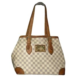 Borsa a mano in pelle bianca Louis Vuitton Hampstead