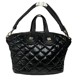 Borsa a mano Givenchy Nightingale in pelle verniciata nera