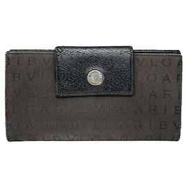 Bulgari Cartera de cuero negro Serpenti de Bvlgari