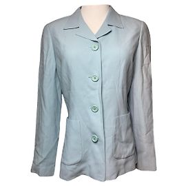Balenciaga blaue Seidenjacke