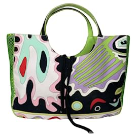 Borsa a mano in cotone multicolore Emilio Pucci