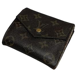 Billetera de cuero marrón Louis Vuitton Kimono