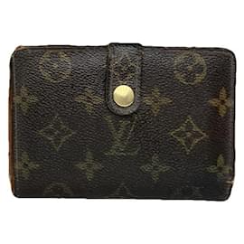 Billetera de cuero marrón Louis Vuitton Juliette