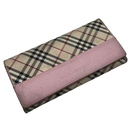 Burberry Pink Leather Wallet