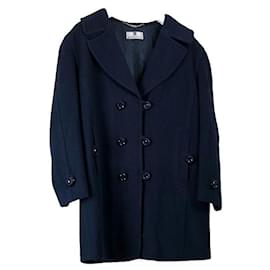 Abrigo trench de lana azul marino Givenchy