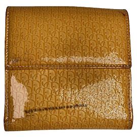 Dior Yellow Patent Leather Wallet